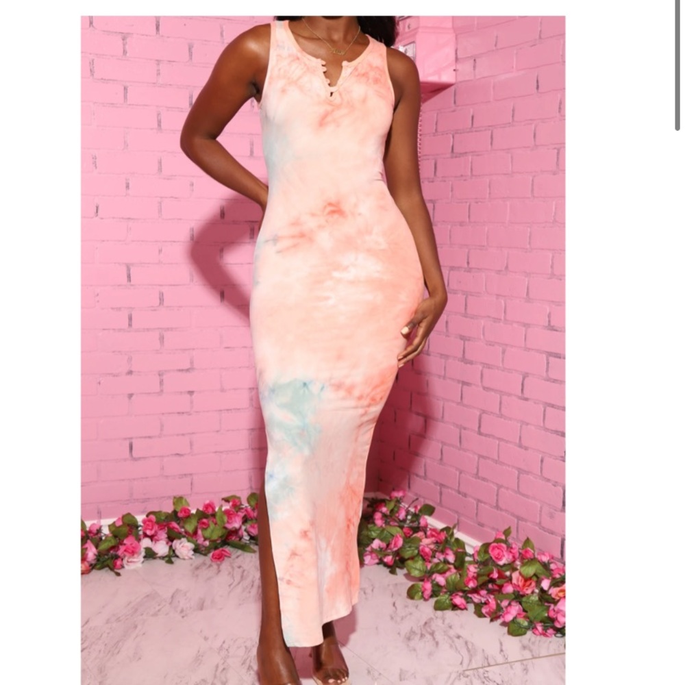 SWANK - Chalk Tie Dye Maxi Dress